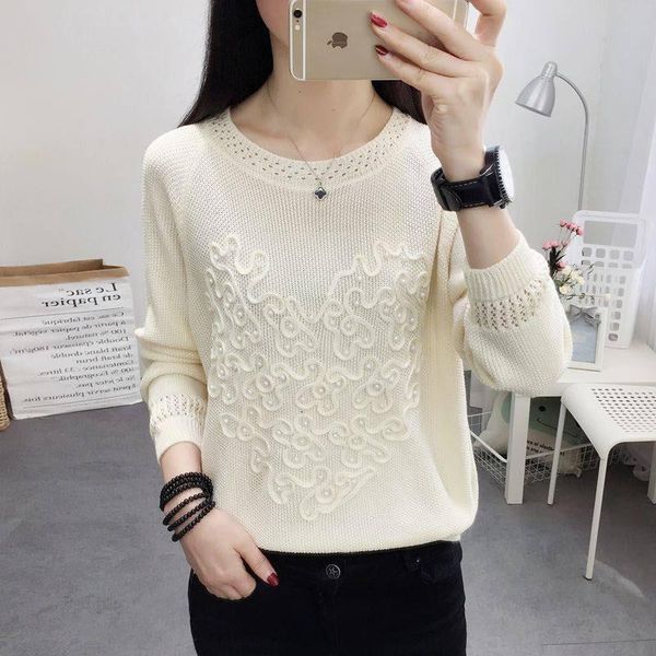 

autumn hollow out women sweaters long sleeve pullovers casual knitting pull jumper female fashion, White;black