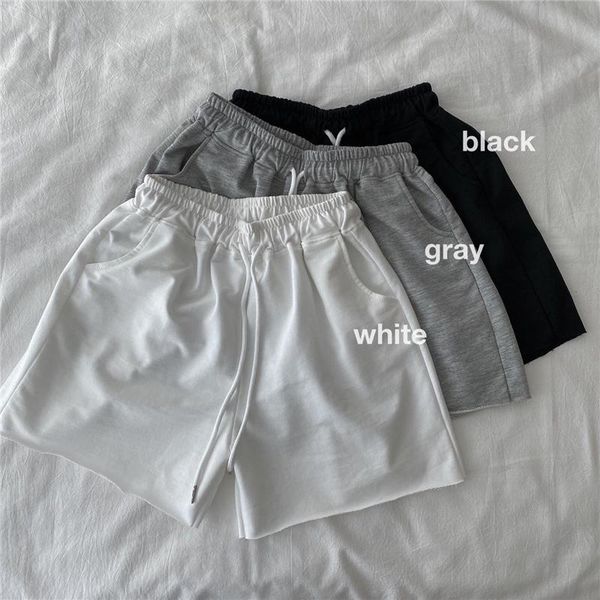 

women's shorts casual summer women simple elastic slim straight ladies fashion high waist black white female, White;black