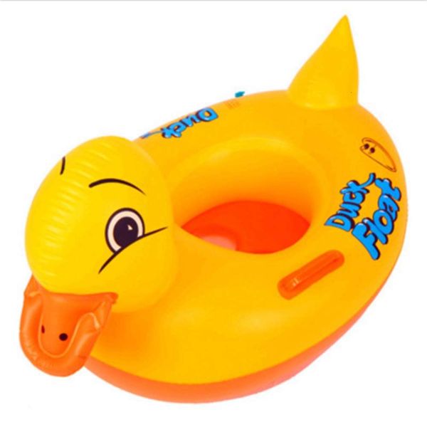 

children's seat circle duckling swimming thickened handle baby floating, Blue