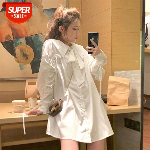 

[iceland sunset] greek girl's white shirt skirt hepburn style with #ig3a, White;black