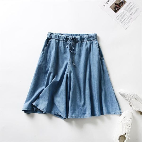 

women's shorts 2021 women summer denim skirt casual loose solid drawstring all-match skirts vestido, White;black