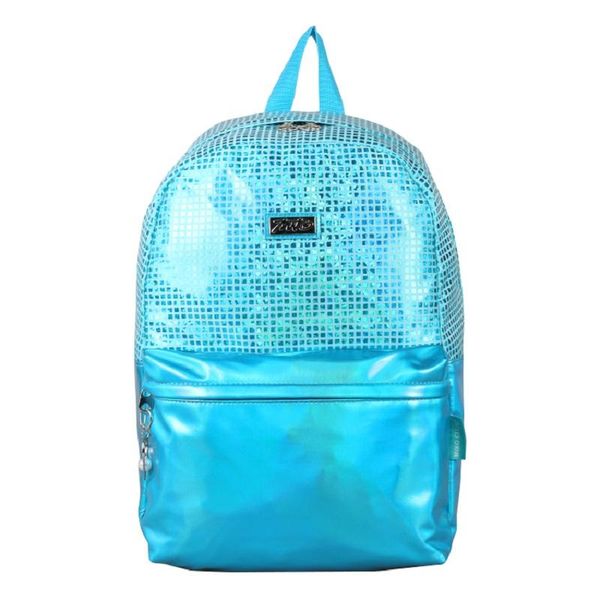 

waterproof pvc reversible glitter holographic laser bag high middle school and teenager fashion backpack for girls kids bags