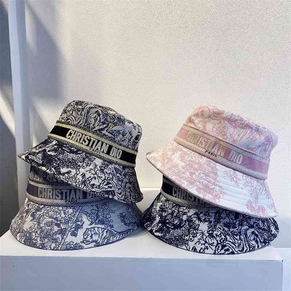 

factory wholesale 50% off classic old flower fisherman hat correct version letter ribbon fashion trend sunscreen men's and women's