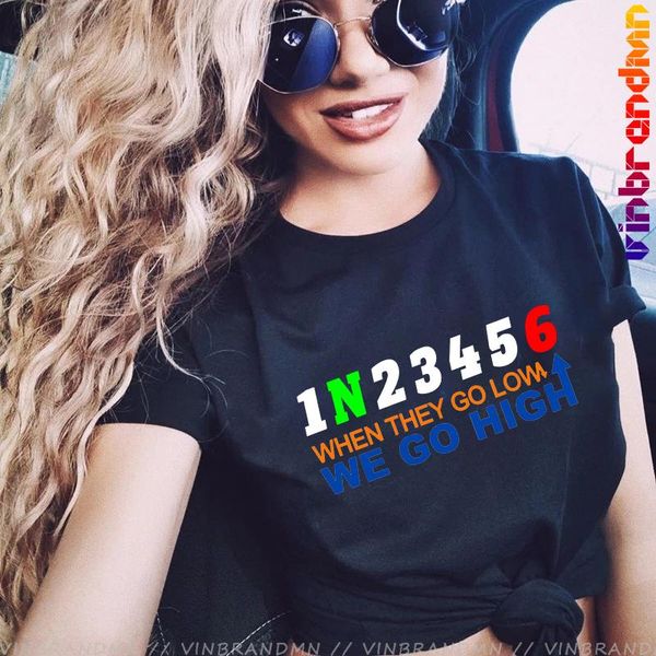 

women's 1n23456 motorcycle gear t shirts ride moto michelle obama when they go low we high fitness tee shirt printed t-shirt, White