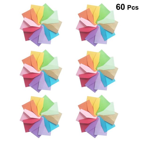 

gift wrap 60pcs mini colorful unprinted envelope blank monochromatic (random color)