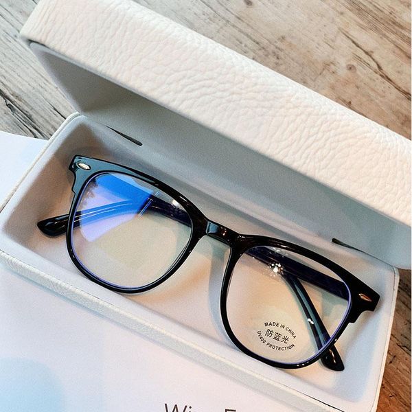 

fashion sunglasses frames classic rice brand optical glasses frame women men 2021 anti-blue light computer eyeglasses ladies cat eye blu-ray, Black