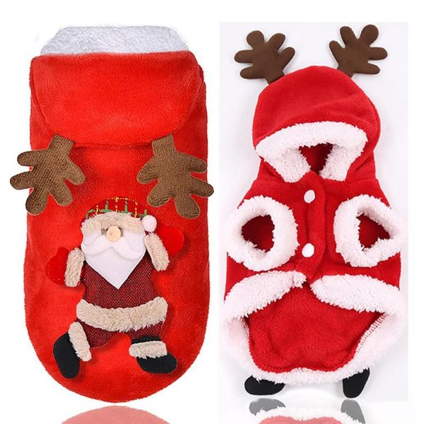 

dog apparel pet warm christmas clothes santa claus elk design coat for chihuahua yorkshire cat clothing jacket pets costume