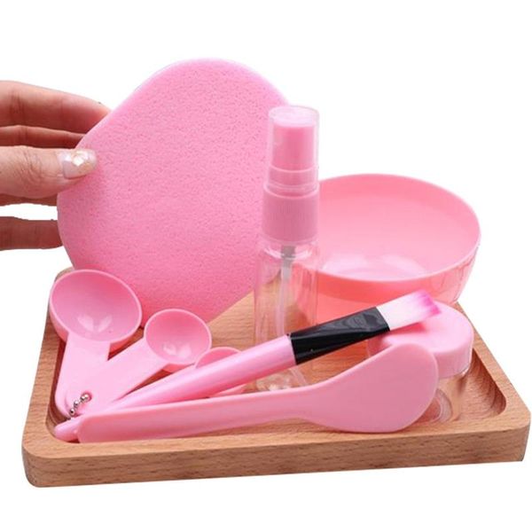

storage bottles & jars 9pc silicone face mask mixing bowl set diy tool kit with brush spoon stick bottle sponge homemade applicator