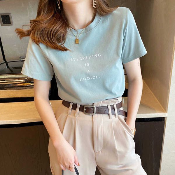 

new fashion short sleeve t-shirt women's 2021 summer net red loose thin half top, Red;black