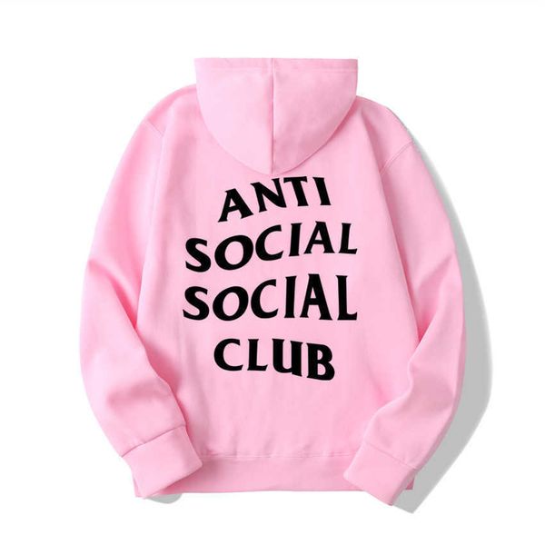 

anti social club men's on fleece assc sports hoodie1, Black