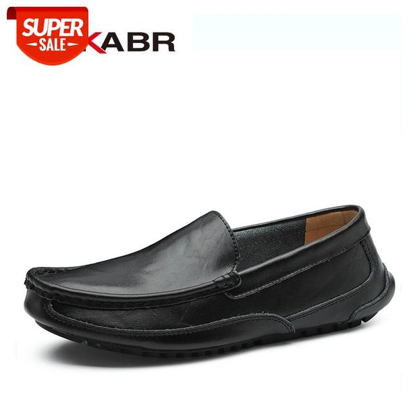 

dekabr split leather men casual shoes luxury brand mens loafers moccasins breathable slip on driving plus size 38-48 #vd63