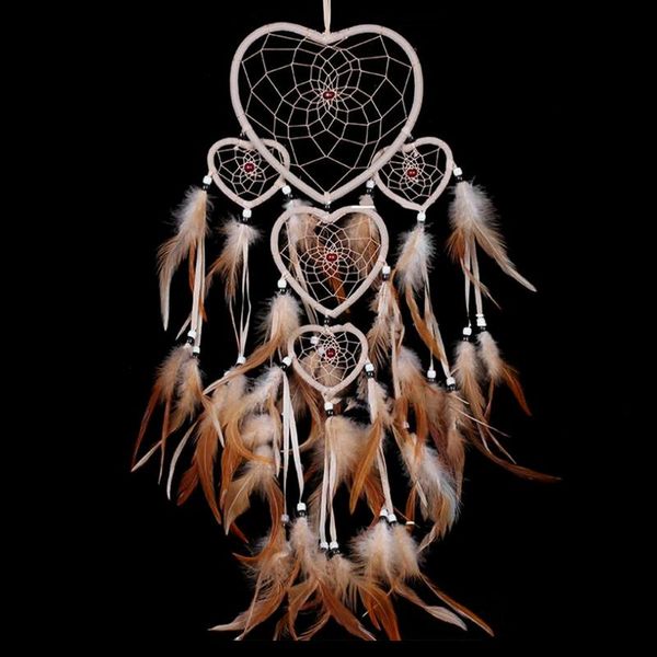 

decorative objects & figurines handmade craft bedroom window dream catcher long home decor ornament pendant gift wall hanging heart shape ar