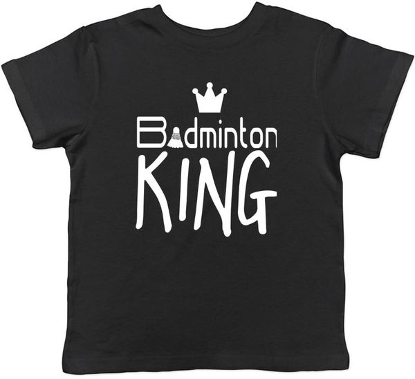 

badminton king childrens kids t-shirt boys girls men's t-shirts, White;black