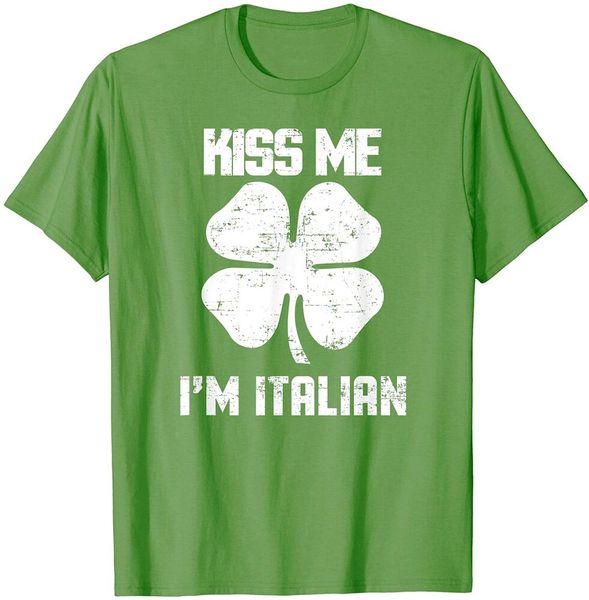 

kiss me im italian shirt st. patricks day clothes t-shirt size s-5xl, White;black