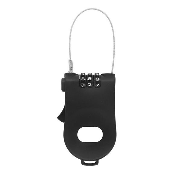 

bike locks 3-digit password retractable cable anti-theft helmet safety lock bicycle scooter security