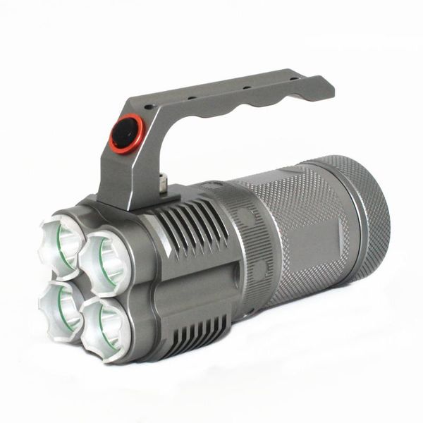 

xm-l2 led modes high/middle/low/strobe portable aluminum torch lamp use 4x 18650 li-ion battery flashlights torches