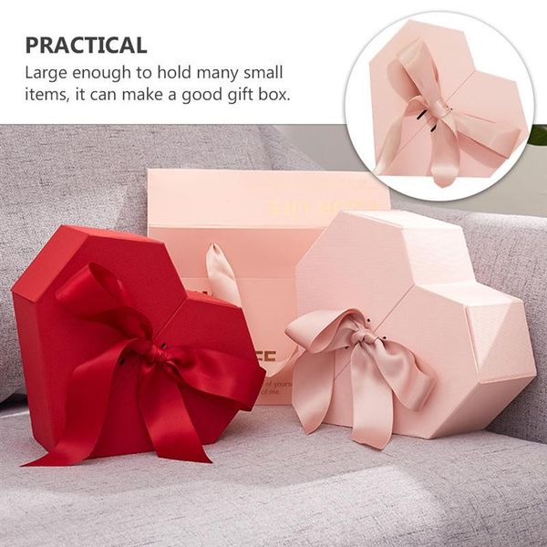 

1pc lovely gift package box chic wedding loving heart shape storage wrap