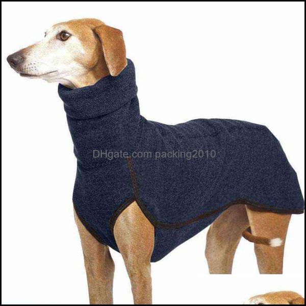 Forniture di abbigliamento per cani Pet Home Garden S-5XL Abbigliamento per levriero Autunno inverno Cappotto dolcevita Giacca Faraone Hound Great Dane Plove276k