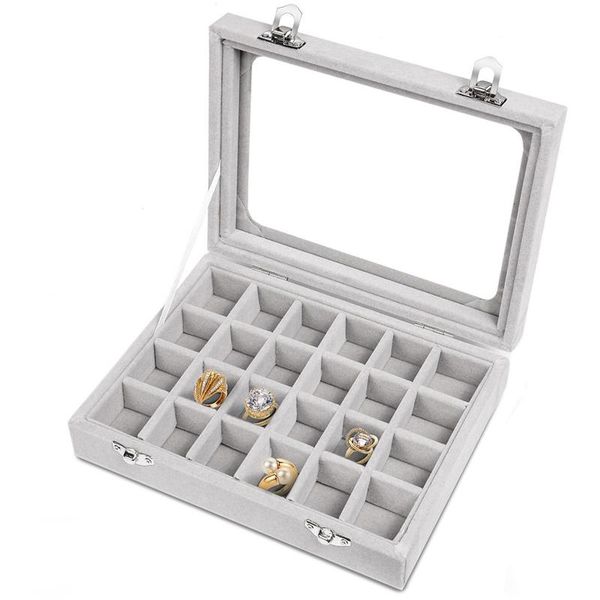 

storage boxes & bins 24 cells flower umbrella jewelry display stand european style box stora earrings necklace rack