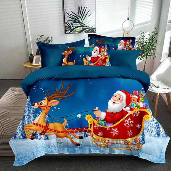 

bedding sets christmas decoration santa snowman bed cover set duvet with pillowcases bedclothes comforter home decor 61139