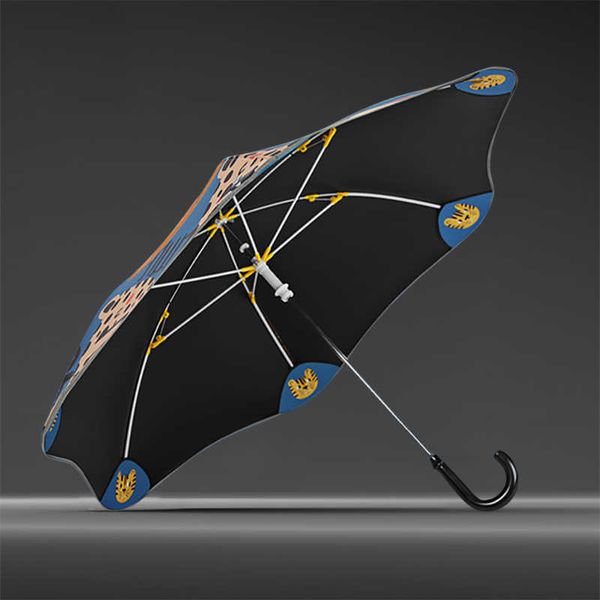 Cartoon Kinder Regenschirm Anti UV Safe Kinder Regen Ultraleicht Strand Sonne s Winddicht 6 Rippen Filet Rand Sonnenschirm 210626