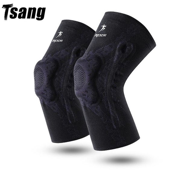 

fitness knee pads basketball kneepads protector men pressurized support gear running volleyball brace sport safety elbow &, Black;gray