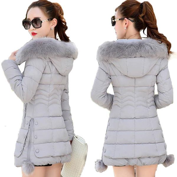

women's trench coats 2021 faux fur parkas women down jacket plus size womens thicken outerwear hooded winter coat female cotton padded, Tan;black