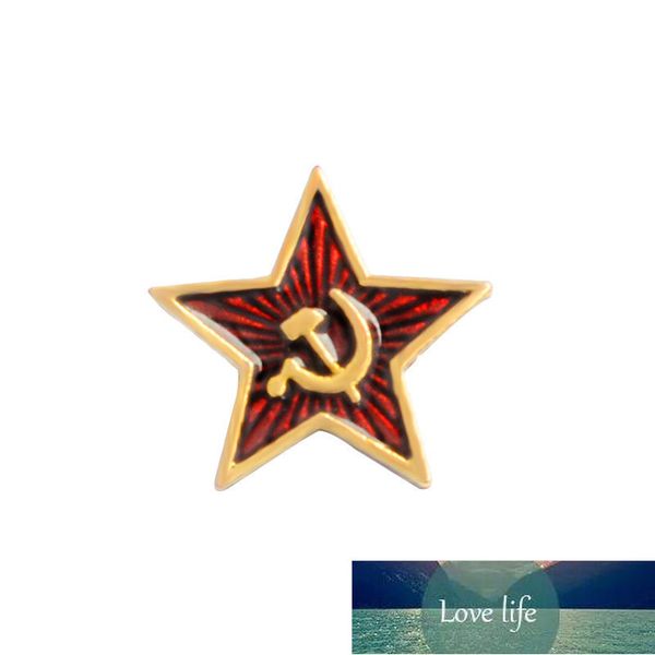 

sexemara retro ussr symbol enamel pin red star sickle hammer cold war soviet cccp brooch gift icon badge lapel pin for coat cap, Gray