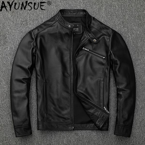 

feng men's leather et, sheep coat, large, motorcycle, 100%, kj47281902, Black