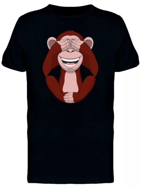 

Chimpanzee Closing Eyes Tee Men's -Image by Shutterstock, White;black