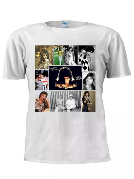 

freddie mercury inspired t shirt movie music man women trendy tshirt m614, White;black