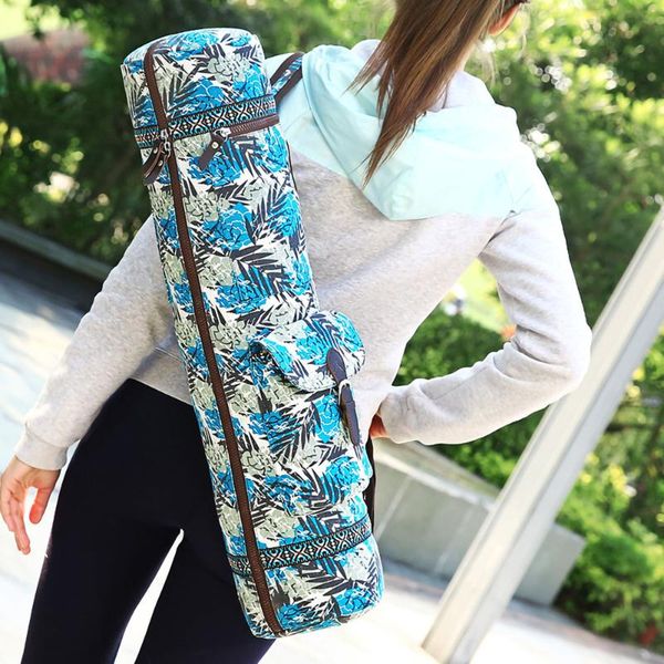 

* 17.5cm printed yoga bag mat sports pilates backpack fitness dance gym cover mats