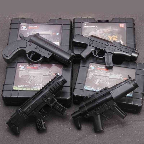 

5444mini alloy akm ump9 scar simulation toy rifle gun model pistol for collection children gifts outdoor game props