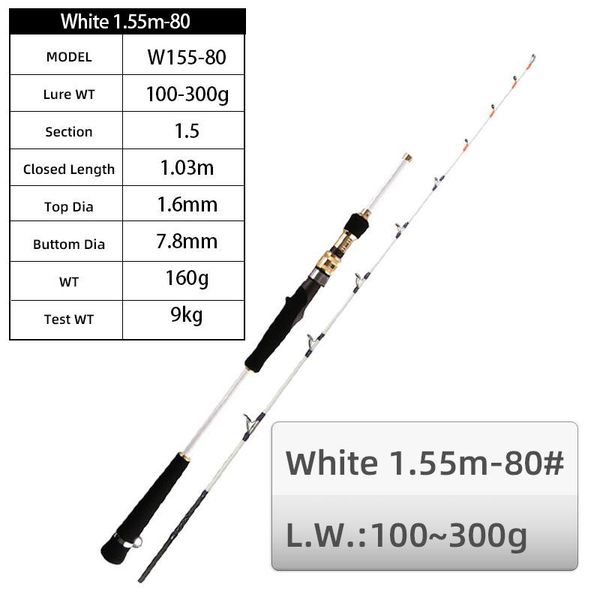 

1.55m lead weight 50 to 300g haoyu workshop saltwater light boat fishing rod made in china rods