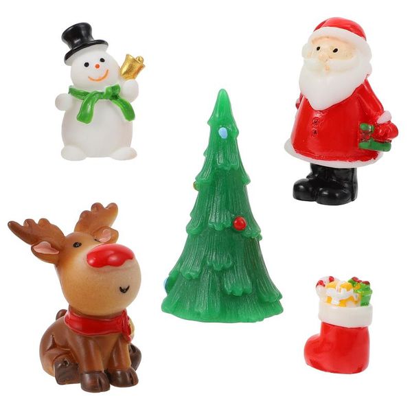 

christmas decorations 5pcs festival resin mini landscaping ornaments scene layout decors