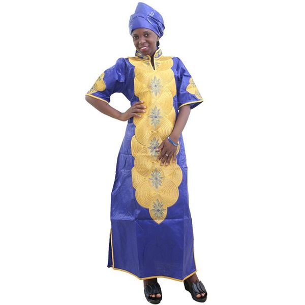 

ethnic clothing african dresses for women 2021 embroidery long dress ladies dashiki with head wraps womens, Red