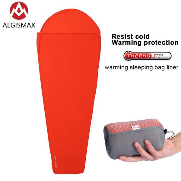 

sleeping bags aegismax thermolite warming 5/8 celsius bag liner outdoor camping portable single bed sheet lock temperature