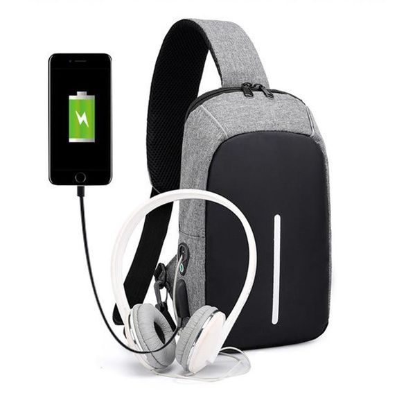 

waist bags multifunction casual messenger bag men travel usb charging design man chest pack anti theft shoulder crossbody
