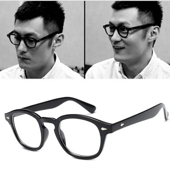 

fashion sunglasses frames retro beige nail flat mirror korean-style small round frame eyeglasses fixing device glasses solid 3019, Black