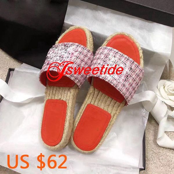 

slippers summer style simple solid color twine woven soles women comfortable wild casual fisherman shoes, Black