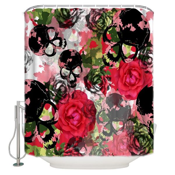 

shower curtains home cranium flower watercolor painting luxury bathroom curtain waterproof fabrics washroom