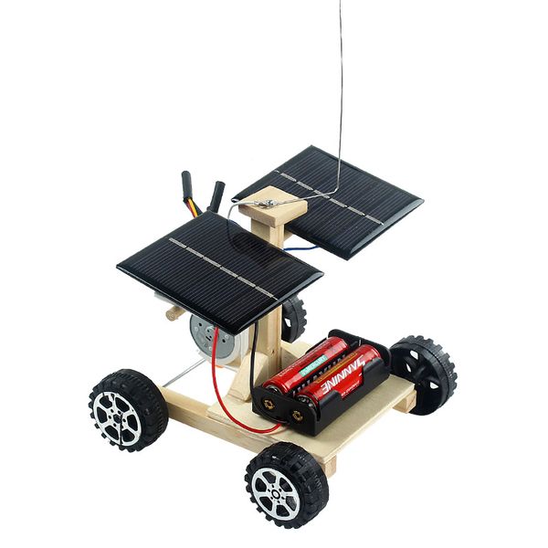 Scienza e tecnologia produzione su piccola scala di auto da corsa per studenti con telecomando senza fili solare, giocattolo fai-da-te