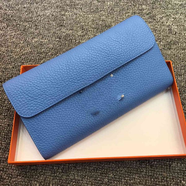 

designer bagsvery good leather long wallet ladies h buckle flight attendant clutch bag multi-card position atmospheric fashion soft high-end, Red;black