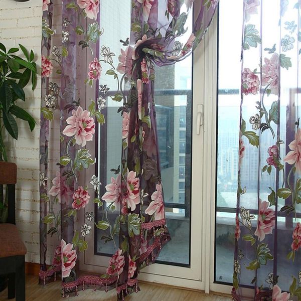 

flower embroidered luxury 3d voile curtains fabric tulle sheer for kitchen bedroom living room decoration us stock curtain & drapes