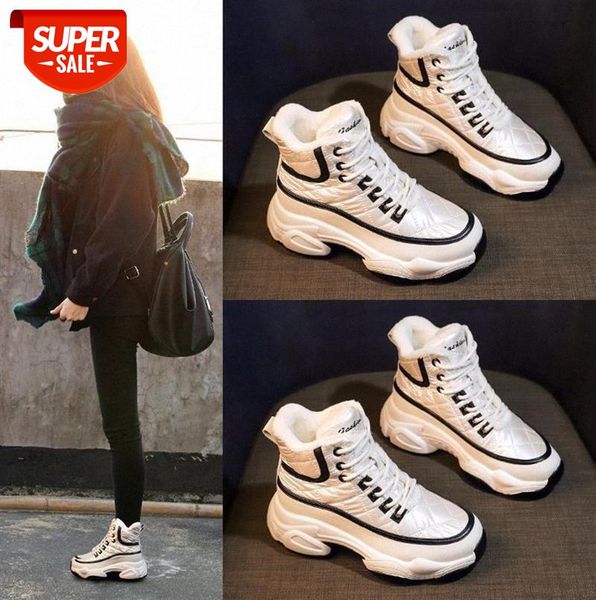 

plus velvet old shoes women ins tide wild high-thick-soled short tube snow boots women's #ii2d