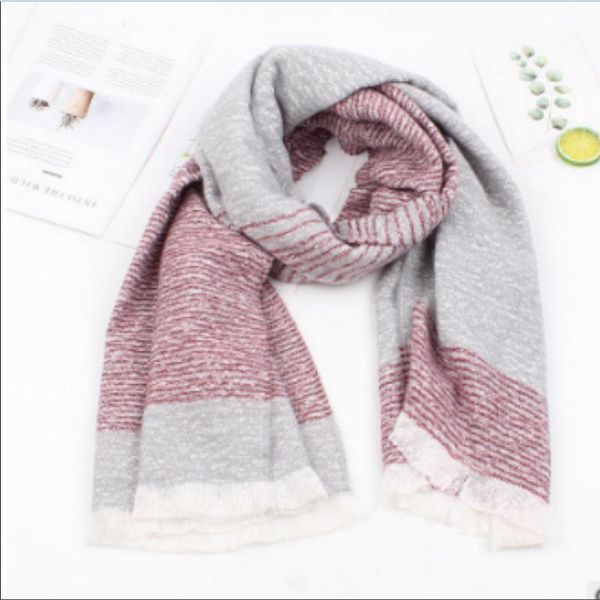 

scarves 2021 warm winter scarf women oversized tartan wrap shawl plaid cozy checked pashmina accesorios mujer, Blue;gray