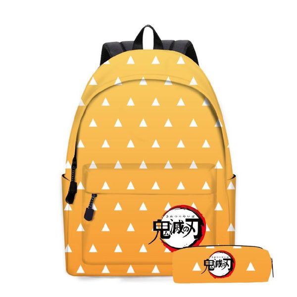 

3pcs/set backpack demon slayer fashion shoulder bags 3d print school bag student