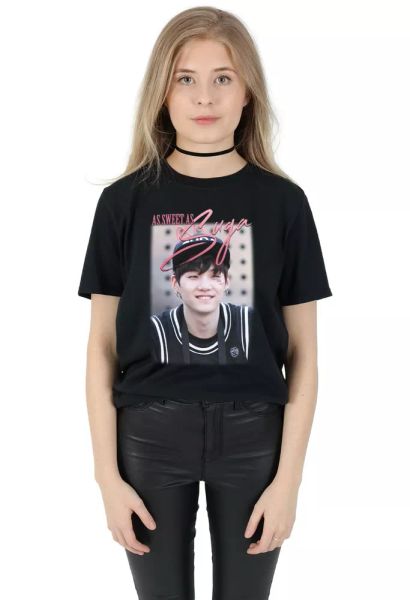 

as sweet as as suga t-shirt shirt tee fashion kpop fangirl, White;black