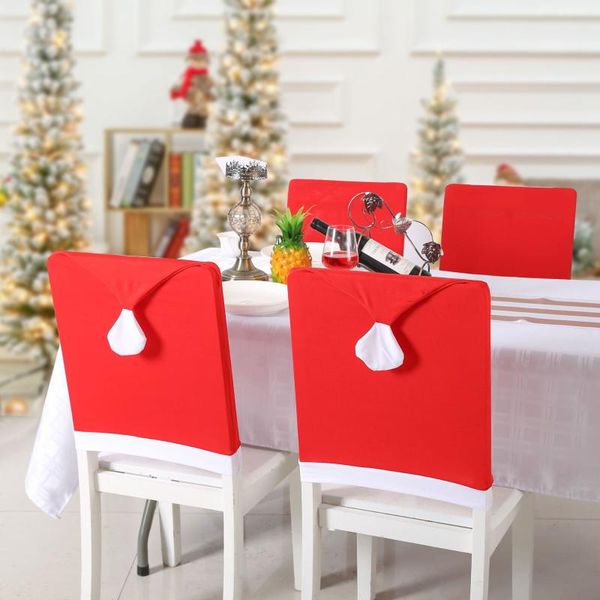 

christmas chair cap elasticity set of section decoration festive supplies covers