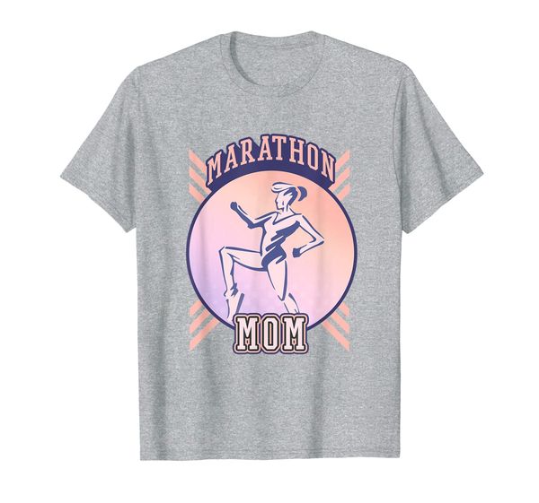 

marathon mom fun running graphic design t-shirt, White;black